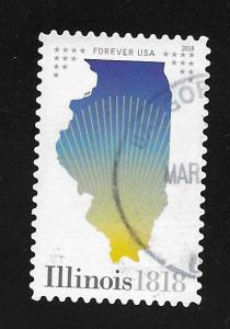 SC# 5274 - New 2018 - (50c) - Illinois Statehood -- Used Single Off Paper