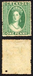 Grenada SG4 1d Green wmk Small Star (upright) Rough Perf 14 to 16 M/M Cat 110