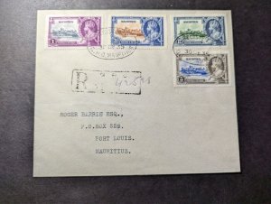 1935 Registered British Mauritius Cover GPO to Port Louis