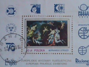 ​POLAND STAMP: 1972- FAMOUS PAINTING BY BERNARDO STROZZI CTO-HING - S/S SHEET