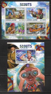 Sierra Leone 4791, 4809 Scouts m/s and s.s. MNH