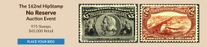 The 162nd HipStamp No Reserve Auction Event