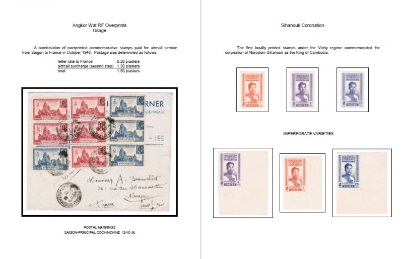 FRENCH INDOCHINA SPECIALIZED PDF STAMP ALBUM + POSTAL CATALOGUE (3400+ pages)