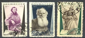 Russia Sc# 577-579 Used 1935 Tolstoy