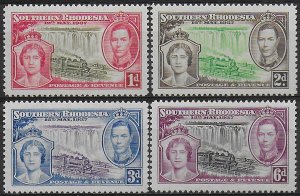 1937 Southern Rhodesia Coronation 4v. MNH SG. n. 36/39