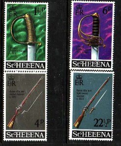 St Helena-Sc#263-6 id5-unused NH set-Military-Weapons-1971-