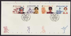 Singapore 580-583 Costumes U/A FDC