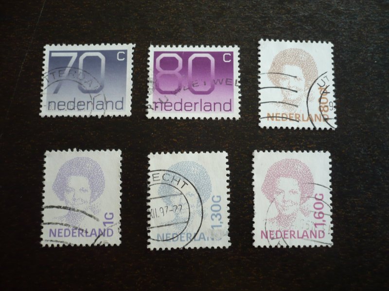 Stamps - Netherlands -Scott#772,774,774a,776,777,779 - Used Part Set of 6 Stamps