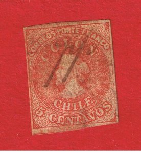 Chile #3  VF used  Columbus  Free S/H