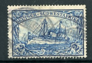 SouthWest SudwestAfrika 1901 Germany 2 Mark Yacht Unwatermark Scott 23 VFU L388
