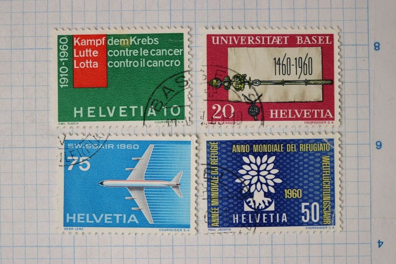 Switzerland sc#378-381 used set 1960