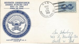 Armed Forces Day 1956 USS Bordeleon cancel #!