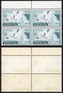 Bermuda SG143 6d Black and Deep Turquoise Block of 4 U/M