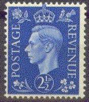 GREAT BRITAIN  239 MINT OG 1938 2 1/2p brt ultra KGVI DEF...