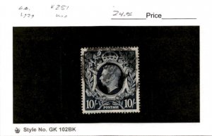 Great Britain, Postage Stamp, #251 Used, 1939 King George (AF)