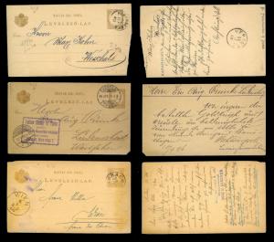 HUNGARY (60) Early Postal Cards All postally cancelled & used c1890s