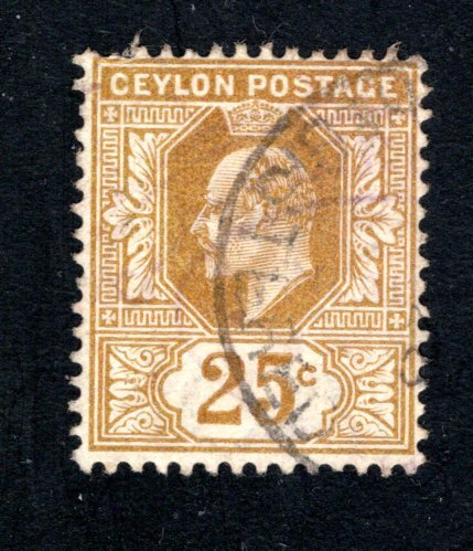 Ceylon #173,  F/VF, Used, CV $11.00 ....  1290138