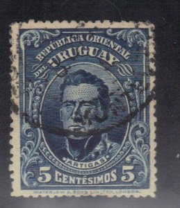 URUGUAY SCOTT #190 USED  5c  1910