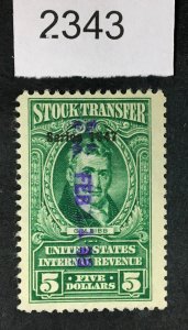US # RD249 USED $ LOT #2343