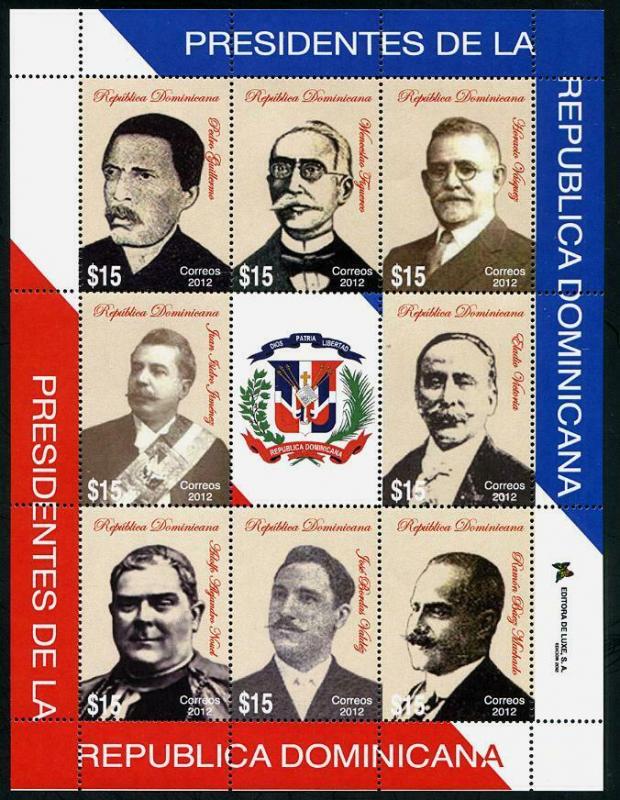 HERRICKSTAMP NEW ISSUES DOMINICAN REPUBLIC Sc.# 1531 Presidents 2012 Sheetlet