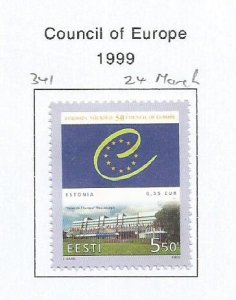 ESTONIA - 1999 - Council of Europe - Perf Single Stamp - Mint Lightly Hinged