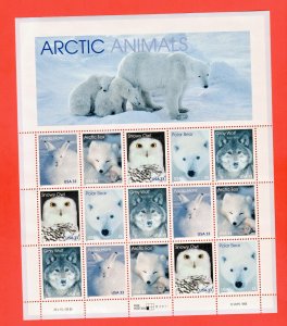 3288-92  Arctic Animals SHEET 33¢  FACE $4.95 MNH  1999