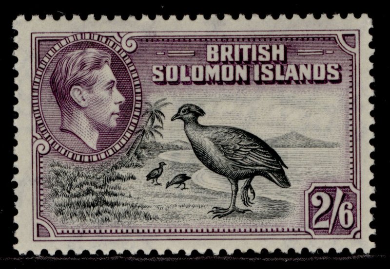 BRITISH SOLOMON ISLANDS GVI SG70, 2s 6d black & violet, M MINT. Cat £32. 