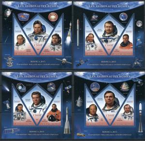 Russian space soviet cosmonauts Rossica exhibition 2013 39 MNH stamp sheets