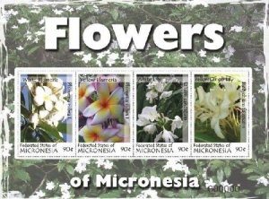 Micronesia - 2007 Flowers of Micronesia  Sheet of 4 stamps - MNH