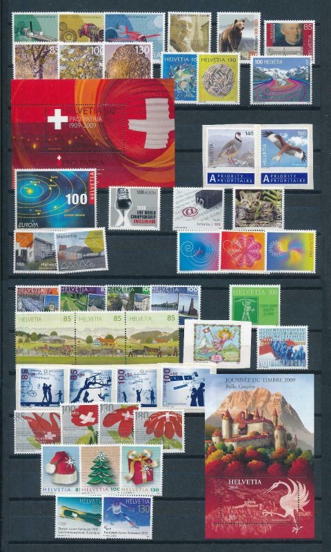 Switzerland 2009 Year set complete  MNH