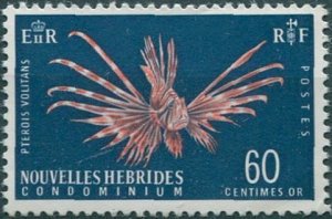 New Hebrides French 1963 SGF120 60c Lionfish MNH