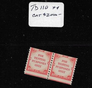 Test Stamp Coil, Sc # TD110, MNH (64113)