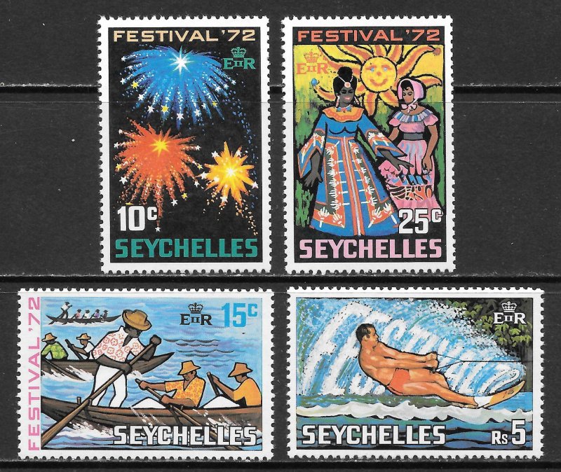 Seychelles Scott 305-08 MNHOG - 1972 Seychelles Festival - SCV $1.60