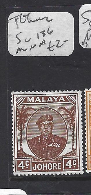 MALAYA  JOHORE  (P0509B)  SULTAN 4C  SG 136  MNH