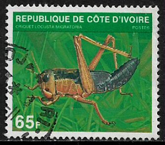 Ivory Coast #519C Used Stamp - Cricket