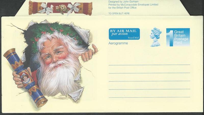 Great Britain  Christmas Aerogramme 1997 (1) Mint NH