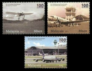 *FREE SHIP Malaysia 100 Years Of Aviation 2011 Airplanes Airports (stamp) MNH