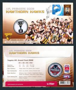 [76108] Australia 2008 AFL Premiers Hawthorn Hawks Commem. Medallion Cover