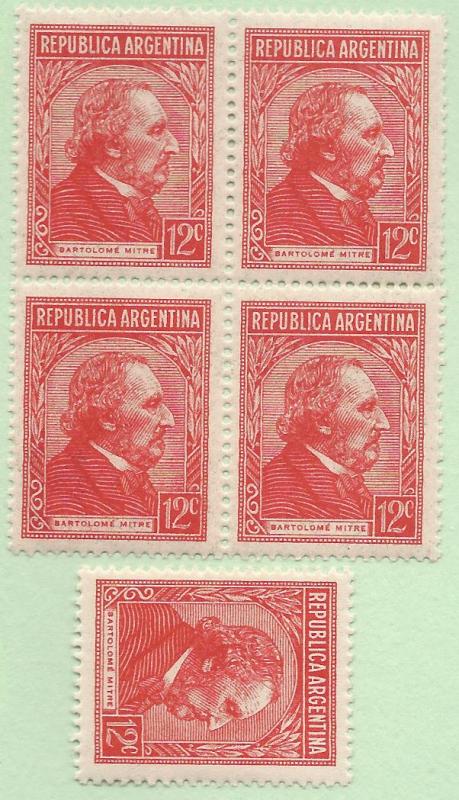 Argentina #433, MNH, Blk/4 + 1