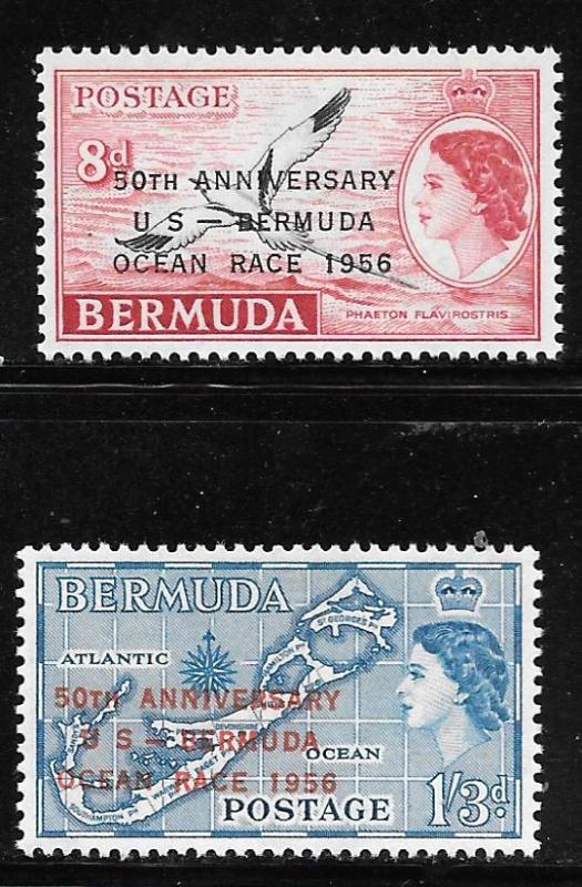 Bermuda 166-167: Newport-Bermuda Yacht Race Overprint, MH, F-VF