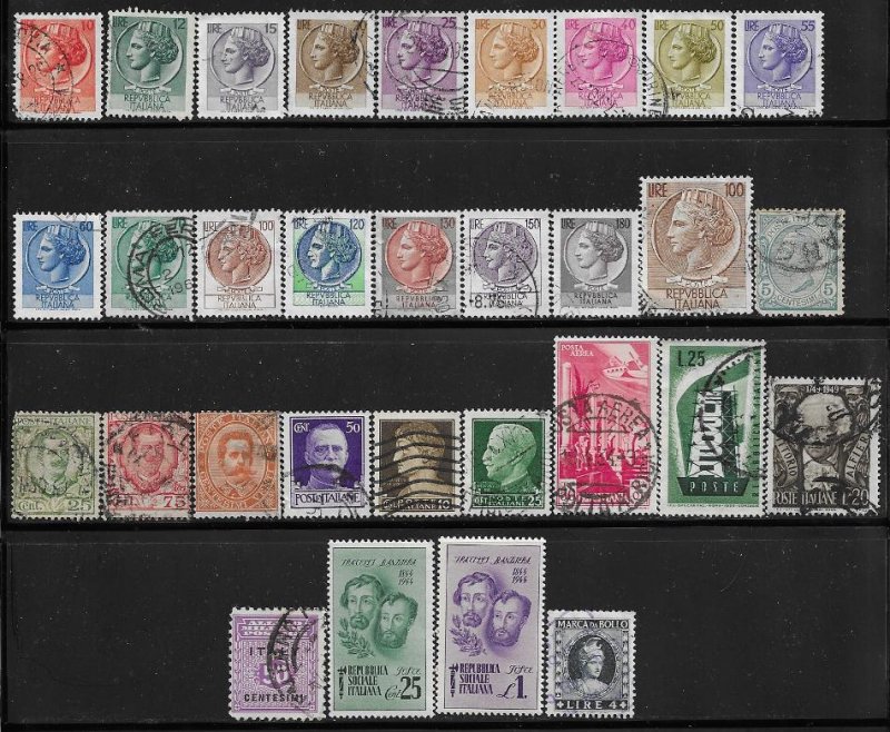 Italy 31 different mint/used stamps mini collection @ a nickel a stamp - 12348