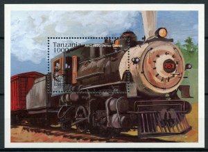 Tanzania Trains of World Stamps 1995 MNH Singapore '95 Railways Rail 1v S/S III