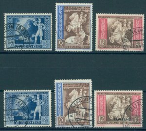 GERMANY POST CONGRESS SET + SET WITH OVERPRINT 1942, BOTH USED