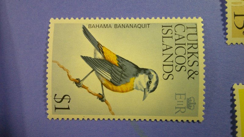 Turks and Caicos Islands 1973 Birds Scott# 265-279 CPL Ghost Hinged set of 15