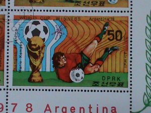 ​KOREA- SC#1967a  WORLD CUP SOCCER WINNER-ARGENTINA'78 CTO-VF FANCY CANCEL