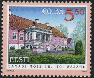 Estonia #562 Sagadi Hall Manor 5.50K Postage Stamp 2007 Europe Eesti MNH