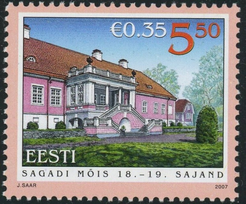 Estonia #562 Sagadi Hall Manor 5.50K Postage Stamp 2007 Europe Eesti MNH