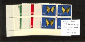 Germany, Postage Stamp, #B380-B383 Blocks Mint NH, 1962 Buterfly (BC)
