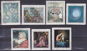 Cuba 1404-10 MNH 1969 Paintings in the National Museum Full 7 Stamp Set VF