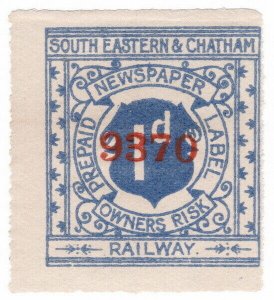 (I.B) South Eastern & Chatham Railway : Prepaid Newspaper Parcel 1d